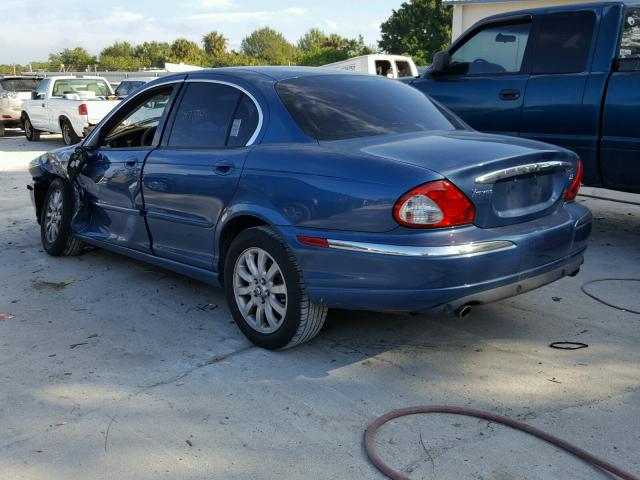 SAJEA51D22XC84408 - 2002 JAGUAR X-TYPE 2.5 BLUE photo 3