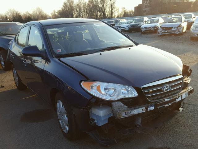 KMHDU46D78U538007 - 2008 HYUNDAI ELANTRA GL BLUE photo 1