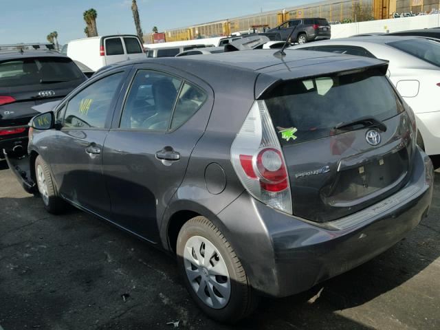 JTDKDTB3XE1561474 - 2014 TOYOTA PRIUS C CHARCOAL photo 3