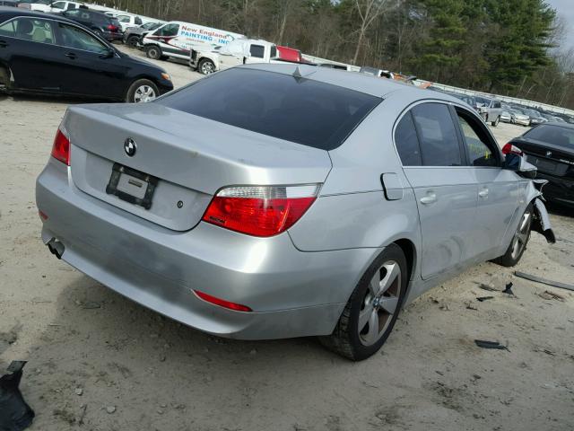 WBANF33567CS39653 - 2007 BMW 525 XI SILVER photo 4