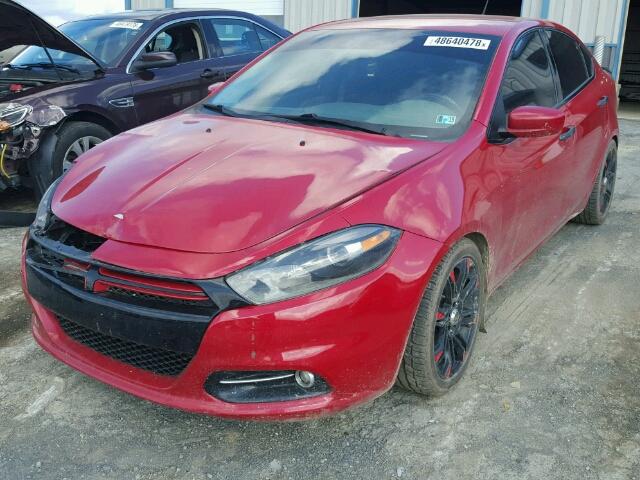 1C3CDFBH5DD648783 - 2013 DODGE DART SXT RED photo 2