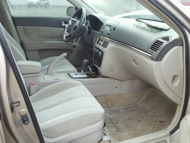 5NPEU46F76H003468 - 2006 HYUNDAI SONATA GLS TAN photo 5