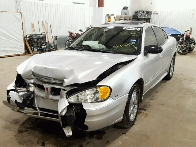 1G2NF52E33M535903 - 2003 PONTIAC GRAND AM S SILVER photo 2
