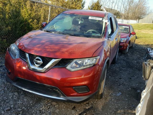 KNMAT2MV7FP502713 - 2015 NISSAN ROGUE S RED photo 2