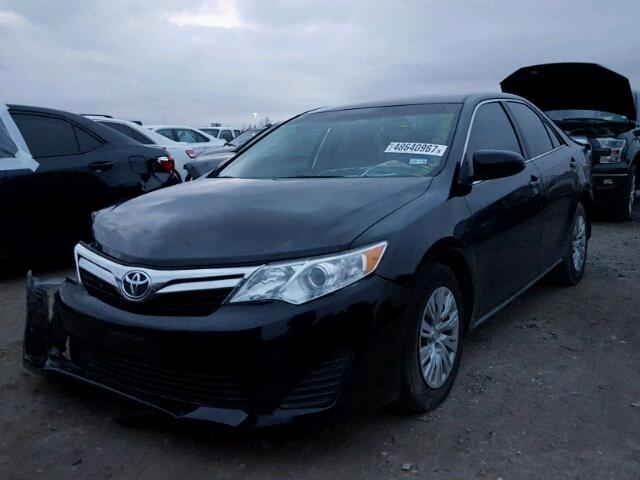 4T4BF1FKXDR291886 - 2013 TOYOTA CAMRY L BLACK photo 2