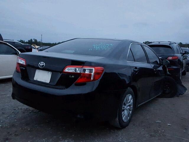 4T4BF1FKXDR291886 - 2013 TOYOTA CAMRY L BLACK photo 4