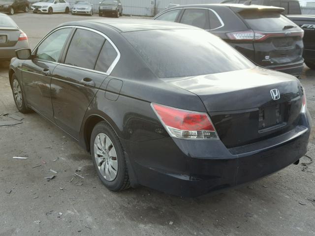 1HGCP2F30AA142481 - 2010 HONDA ACCORD LX BLACK photo 3