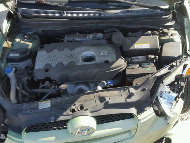 KMHCM36C97U001294 - 2007 HYUNDAI ACCENT GS GREEN photo 7