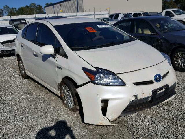 JTDKN3DP9D3043310 - 2013 TOYOTA PRIUS PLUG WHITE photo 1