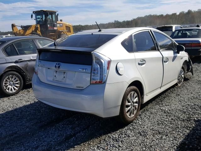 JTDKN3DP9D3043310 - 2013 TOYOTA PRIUS PLUG WHITE photo 4