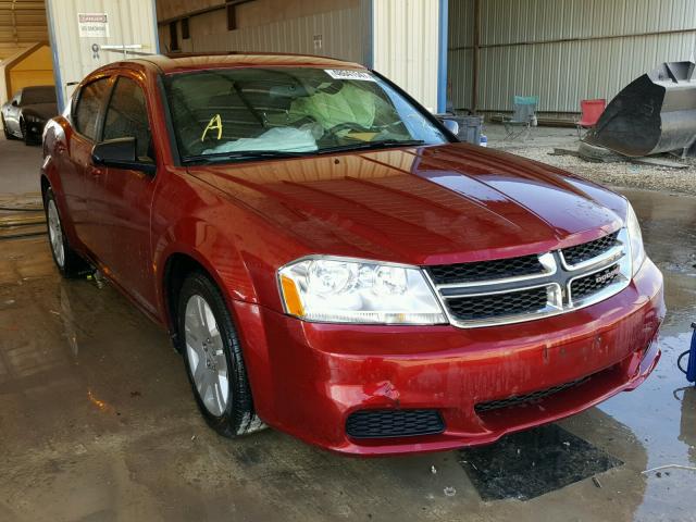 1C3CDZAB1EN221532 - 2014 DODGE AVENGER SE RED photo 1