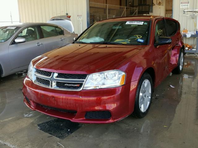 1C3CDZAB1EN221532 - 2014 DODGE AVENGER SE RED photo 2