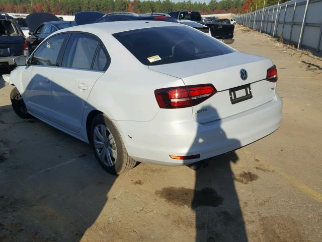 3VW2B7AJ4HM231430 - 2017 VOLKSWAGEN JETTA S WHITE photo 3