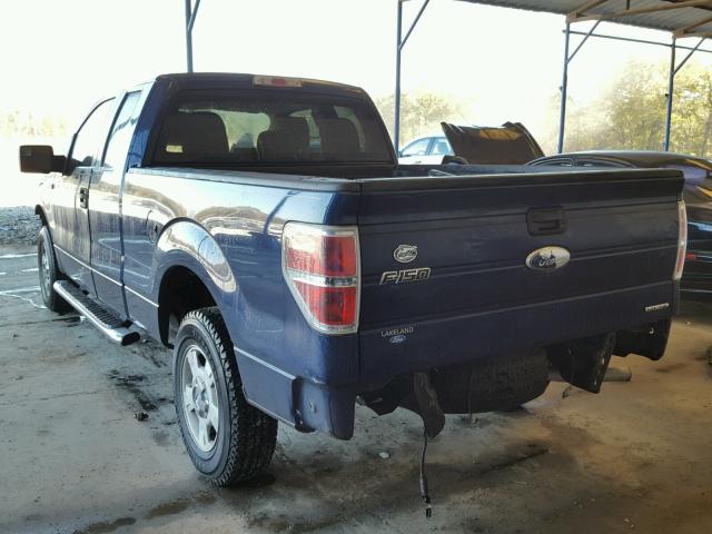 1FTEX1CM1CFA36187 - 2012 FORD F150 SUPER BLUE photo 3