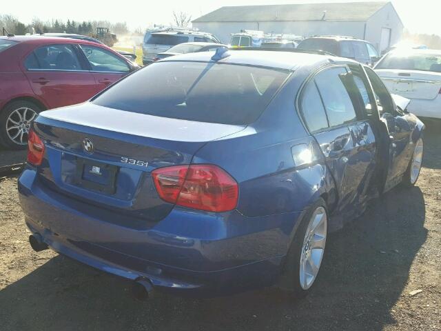 WBAVB735X7FV75209 - 2007 BMW 335 I BLUE photo 4