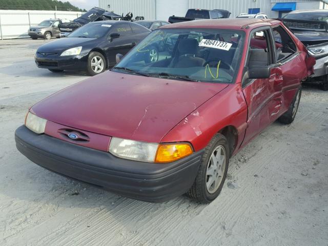 1FASP11J5SW337125 - 1995 FORD ESCORT LX RED photo 2