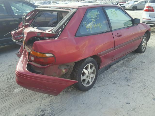 1FASP11J5SW337125 - 1995 FORD ESCORT LX RED photo 4