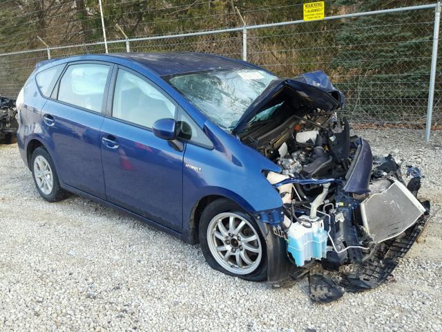 JTDZN3EUXE3354720 - 2014 TOYOTA PRIUS V BLUE photo 1