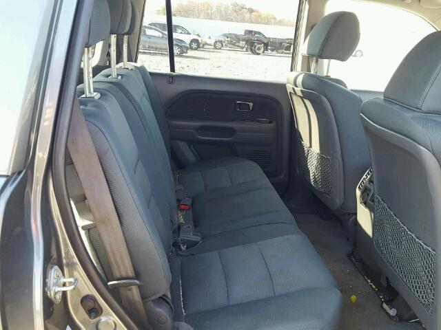 5FNYF18108B503870 - 2008 HONDA PILOT LX GRAY photo 6