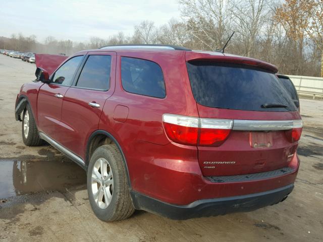 1C4RDJDGXDC664724 - 2013 DODGE DURANGO CR RED photo 3