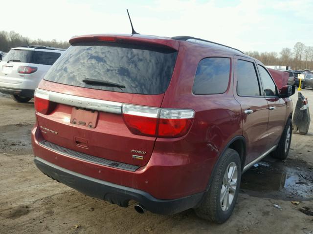 1C4RDJDGXDC664724 - 2013 DODGE DURANGO CR RED photo 4