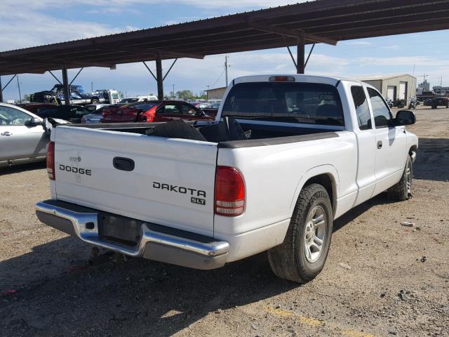 1D7GL42K84S698336 - 2004 DODGE DAKOTA SLT WHITE photo 4