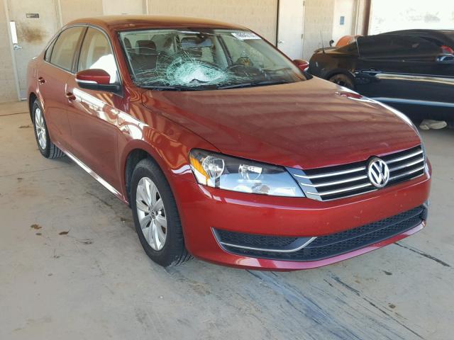 1VWAT7A34FC011052 - 2015 VOLKSWAGEN PASSAT S RED photo 1