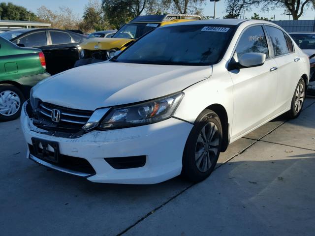 1HGCR2F30EA127334 - 2014 HONDA ACCORD LX WHITE photo 2