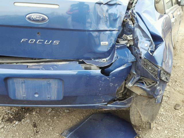 1FAHP35N28W231968 - 2008 FORD FOCUS SE BLUE photo 9