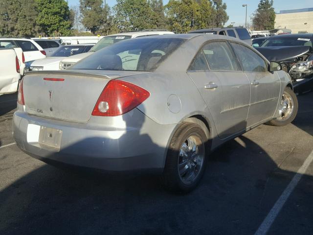 1G2ZF58B674101270 - 2007 PONTIAC G6 VALUE L SILVER photo 4