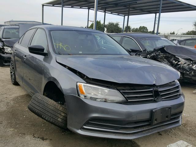 3VW2K7AJ6FM357494 - 2015 VOLKSWAGEN JETTA BASE CHARCOAL photo 1
