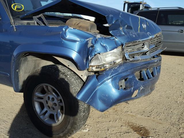 1D4HS48N03F603300 - 2003 DODGE DURANGO SL BLUE photo 9