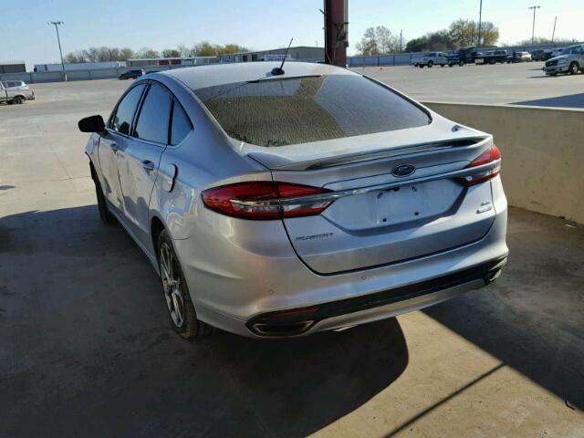 3FA6P0T92HR254469 - 2017 FORD FUSION SE SILVER photo 3