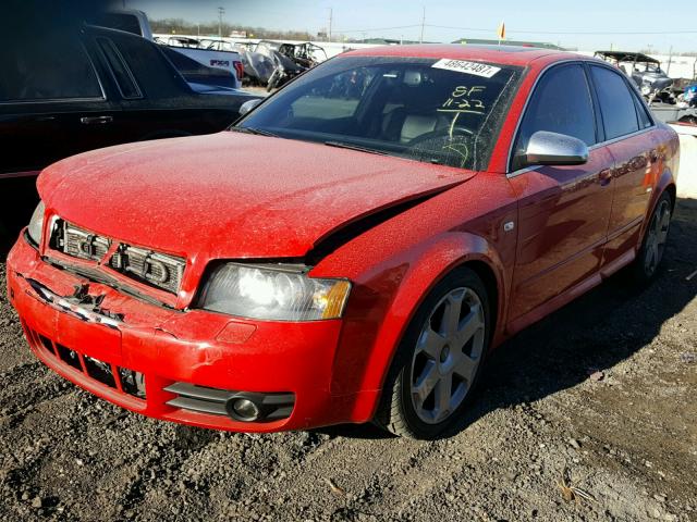 WAUPL68E54A228839 - 2004 AUDI S4 RED photo 2