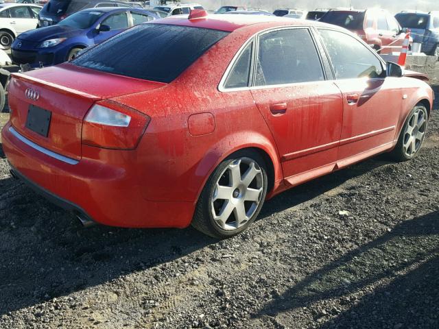 WAUPL68E54A228839 - 2004 AUDI S4 RED photo 4