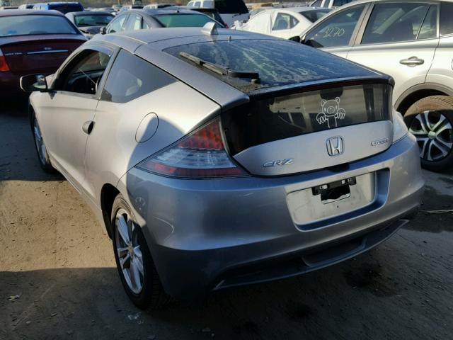 JHMZF1D67BS006572 - 2011 HONDA CR-Z EX GRAY photo 3