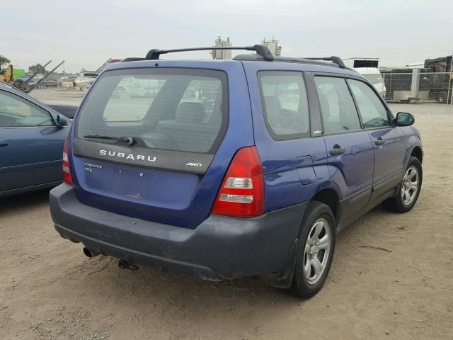 JF1SG636X3H722126 - 2003 SUBARU FORESTER 2 BLUE photo 4