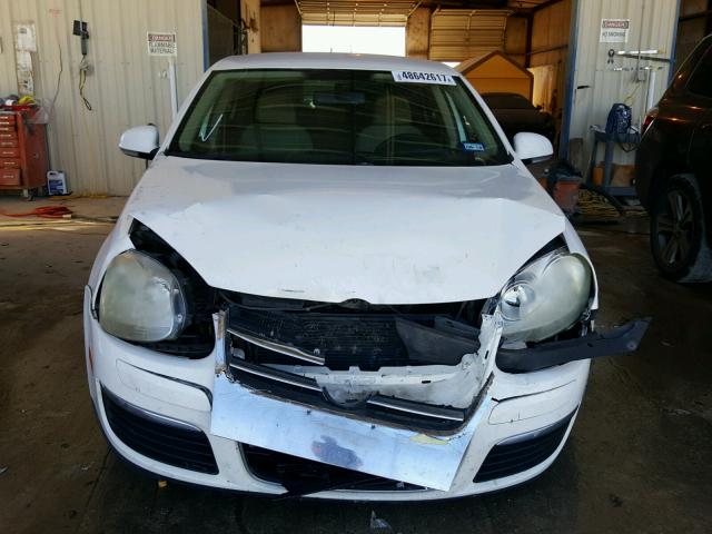 3VWJZ71K18M003367 - 2008 VOLKSWAGEN JETTA S WHITE photo 9