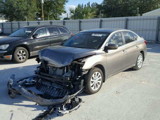 3N1AB7APXHY221712 - 2017 NISSAN SENTRA S BROWN photo 2