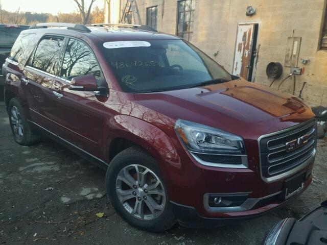 1GKKRRKD1GJ180391 - 2016 GMC ACADIA SLT MAROON photo 1