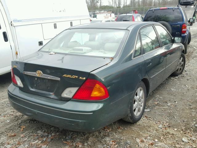 4T1BF28B0YU032262 - 2000 TOYOTA AVALON XL GREEN photo 4