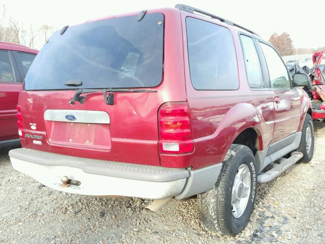 1FMCU70E31UC68388 - 2001 FORD EXPLORER S RED photo 4