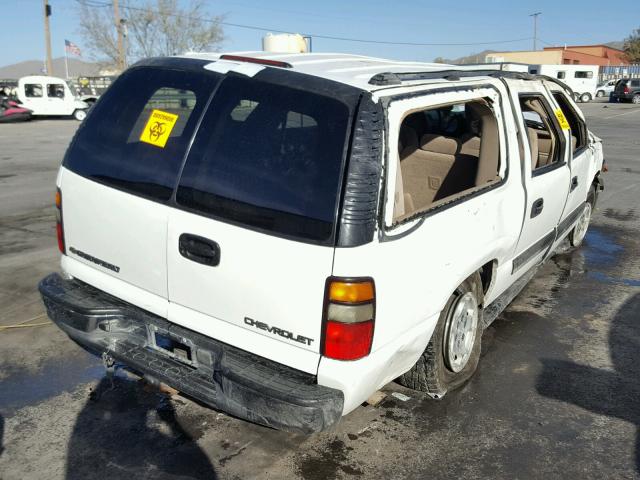 3GNEC16T54G282116 - 2004 CHEVROLET SUBURBAN C WHITE photo 4