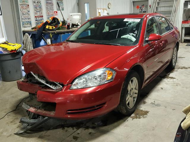 2G1WB5E33E1119508 - 2014 CHEVROLET IMPALA LIM RED photo 2