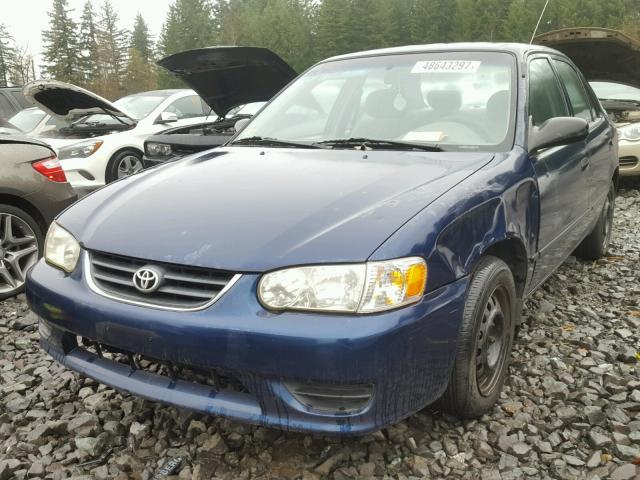 1NXBR12E21Z547029 - 2001 TOYOTA COROLLA CE BLUE photo 2