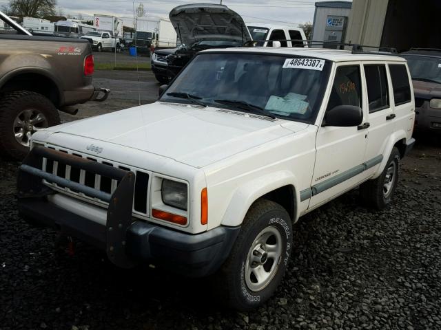 1J4FF48S4YL220283 - 2000 JEEP CHEROKEE S WHITE photo 2