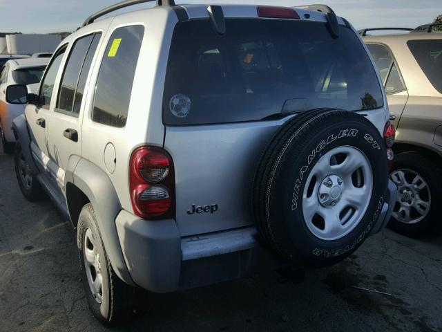 1J4GK48K86W113846 - 2006 JEEP LIBERTY SP GRAY photo 3