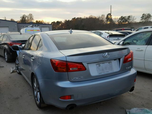 JTHBK262485063557 - 2008 LEXUS IS 250 BLUE photo 3