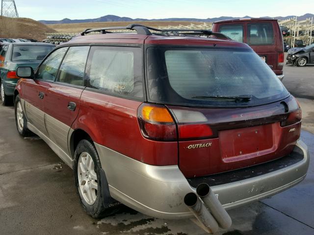 4S3BH665026664905 - 2002 SUBARU LEGACY OUT RED photo 3