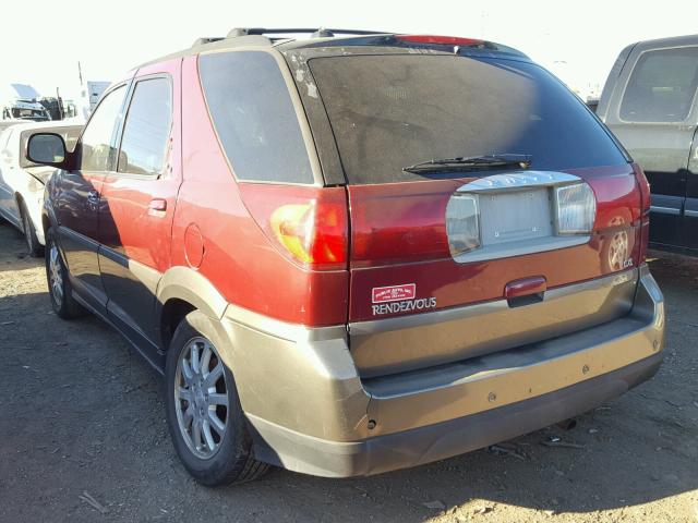 3G5DB03E75S509206 - 2005 BUICK RENDEZVOUS BURGUNDY photo 3